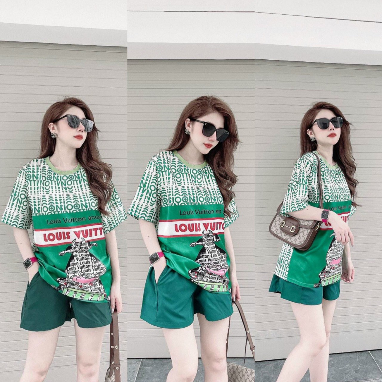 SET BỘ THỜI TRANG FOM RỘNG PHỐI HỌA TIẾT BÒ SỮA - BTN372